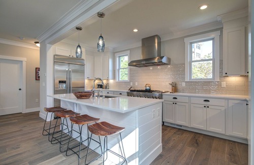 Seabrook House | Ocean-View Home- Chefs Kitchen, Private Hot Tub, Dog Friendly, Double Patio