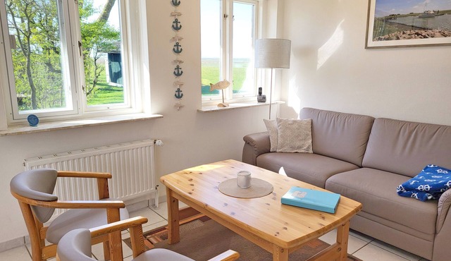 Apartment 'Ferienwohnung Gröde' with Sea View, Shared Terrace and Wi-Fi in Hallig Langeneß