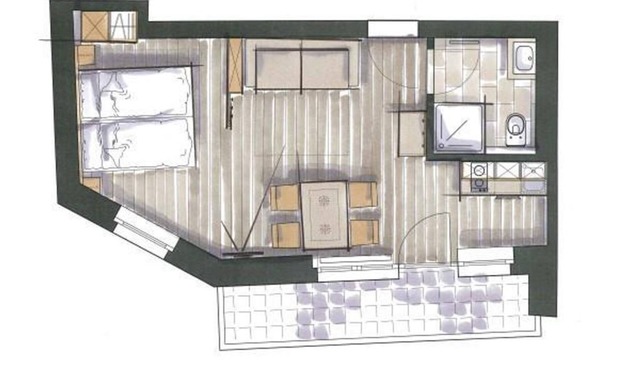 Appartement M mit Balkon - Aparthotel Alpine Lodge Klösterle am Arlberg