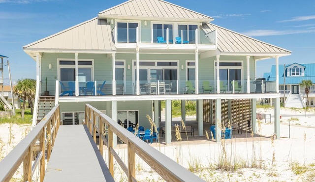 Gulf Front 5 BR Home | Brand New Private Pool | Event Friendly | Sleeps 21 in Pensacola Beach