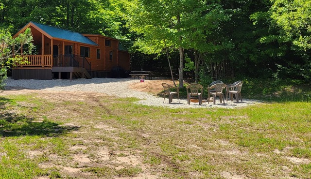 Log Cabin Tiny Home Getaway on 22 acres in Cadillac