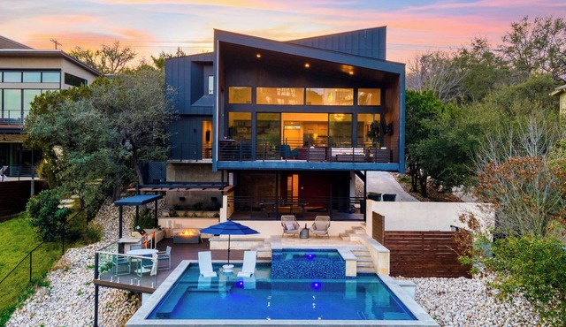 Pool + Hot Tub + Fire Pit + Ping Pong | Austin Hill Country | Barton in Austin