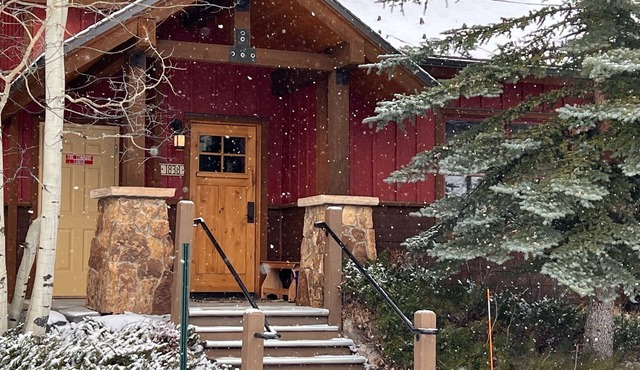 River front w fireplace, hot tub bus stop at door, convenient & private in Keystone