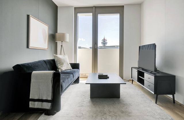 Lovely Wieden 1BR w/Balcony, Gym, Elevator, walk to U-Bahn, by Blueground
