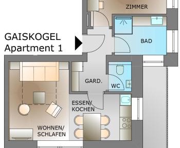 One-Bedroom Apartment with Balcony and Mountain View  