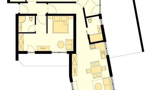 Two-Bedroom Apartment with Balcony and Terrace