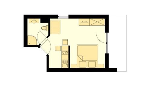 Studio with Balcony