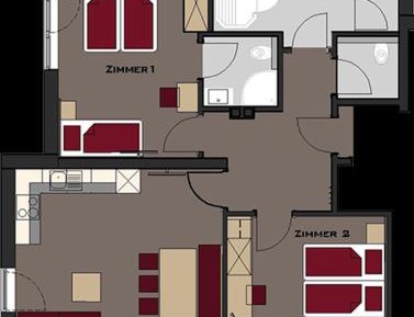 Standard Two-Bedroom Apartment (7 Adults)