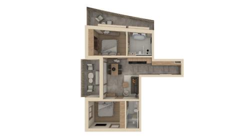 Two-Bedroom Apartment with Mountain View