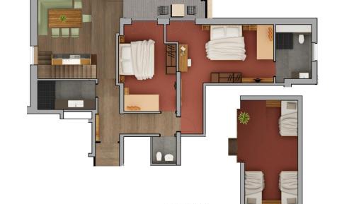 Three-Bedroom Apartment with Balcony - Top 9