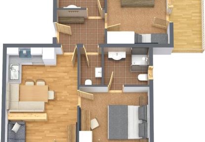 Comfort Two-Bedroom Apartment with Balcony
