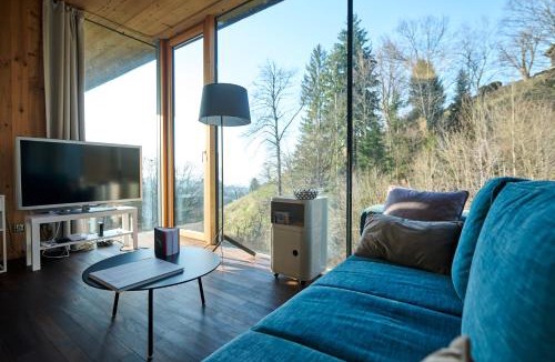 Bregenz Apartment | Luxus Design Apartment mit Panoramafenster - See - & Waldblick, wechselnde Kunst zum Erwerb
